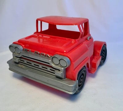 Camión transportador Eldon 1960 de colección parrilla plateada cabina raro EE. UU. Foto 1 de 4