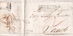 C19208-LOMBARDO VENETO-AUSTRIA, PREF., IN CARTELLA "ROVERETO" PER TRENTO, 1833 - Picture 1 of 2