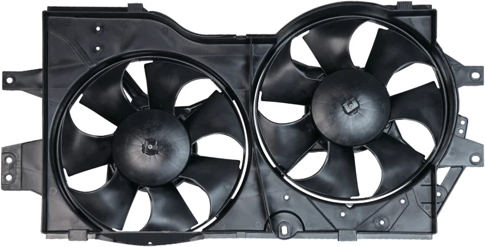 Conjunto de ventilador condensador y radiador doble TYC 620140 para Dodge y Chrysler Foto 1 de 2