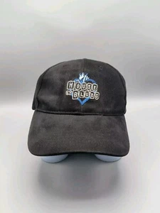 Vintage House Of Blues Hat Adjustable black cap 1990's Orlando Florida Music  - Picture 1 of 8