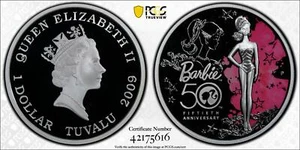 Barbie 2009 50 aniversario 1 oz plata prueba graduación profesional PR69DCAM Top Pop 3/0 #5616 - Imagen 1 de 1