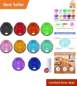 10-Pack Multi-Colored BPA-Free Tumbler Lids for 20 oz - Splash Proof & Durable - Picture 1 of 10