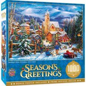 Masterpieces Puzzle;  Sledding to Home by Chuck Pinson;  1000 pieces