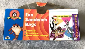 Looney Tunes Zipper Sandwich & Storage Bags Bugs Taz Sylvester 22 Bags 1998 - Picture 1 of 8