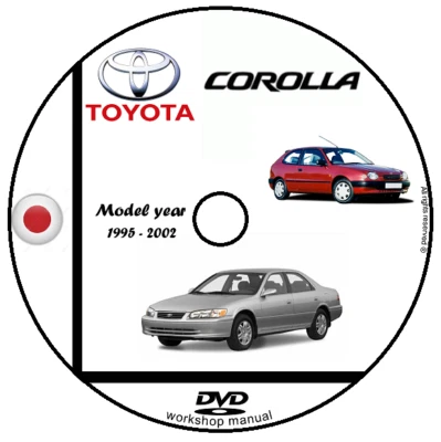 TOYOTA COROLLA 1995 - 2002 MANUALE OFFICINA WORKSHOP MANUAL SERVICE CD DVD - Immagine 1 di 4