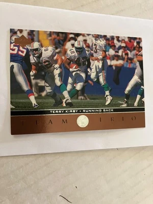 Miami dolphins terry kirby 1996 UD team trio insert football card cscan - Image 1 of 2