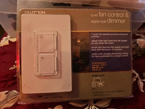 Free Shipping Lutron MA-LFQHW-WH Maestro Duo Fan Control Fade Dimmer Kit SEALED - Picture 1 of 3