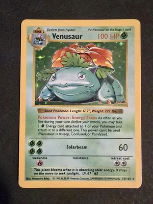 Venusaur 015/102 Base Set (Shadowless) Holo - Image 1 of 4