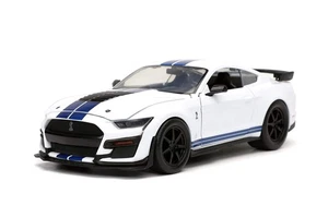 Coche fundido a presión Toys Bigtime Muscle 1:24 2020 Ford Mustang Shelby GT500 azul blanco... - Imagen 1 de 3