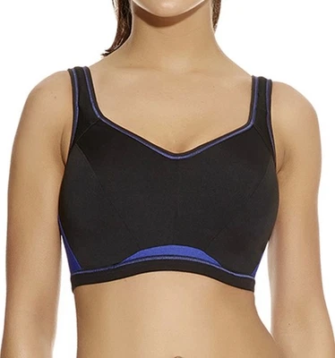 Freya Active Epic Sports Bra Black Size 38E Underwired Padded Crop Top 4004 New - Image 1 of 4