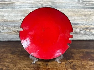 Cenicero MCM 1960 Esmalte Cobre Pintado 7" Rojo Lava - Imagen 1 de 3