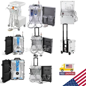 7 Type Portable Dental Delivery Unit Air Compressor Suction System Rolling Case - Picture 1 of 82