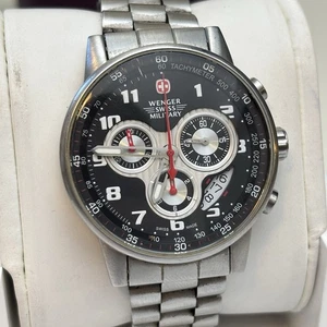 Wenger Command Chrono 70776 open command date chronograph Quartz Watch Vintage - Picture 1 of 9