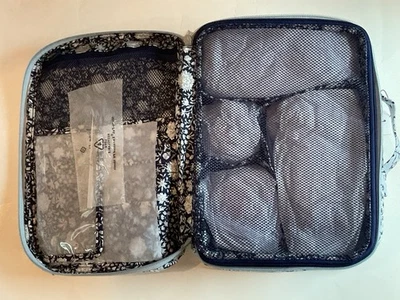 NWT~ Vera Bradley Perennials Gray Deluxe Travel Organizer - Image 1 of 4