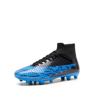 US Mens Soccer Shoes High Top Indoor Outdoor Football Shoes Soccer Cleats - Picture 1 of 14