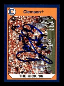 DAVID TREADWELL SIGNED 1990 COLLEGIATE COLLECTION CLEMSON TIGERS #36 AUTO
