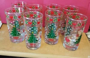 Christmas Highball Glasses set of 8 - Picture 1 of 4