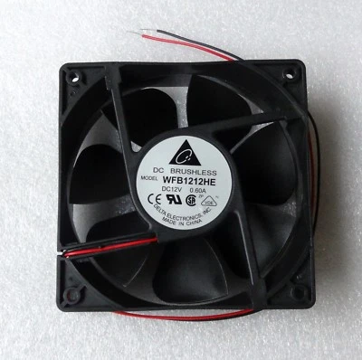 Delta WFB1212HE 120mm x 38mm Server Grade Fan 108 CFM Dual Ball Bare Leads - Image 1 of 2