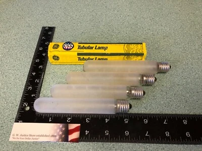 4 new USA Picture Light Bulb 40w GE 15742 FROST 40 watt T6.5 appliance 40T6.5 - Image 1 of 4