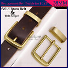 1 1/2 inch belt buckle Solid Brass Single Prong Belt Buckle Loop Set Keeper Lot