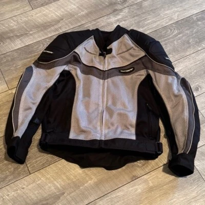 Tourmaster Intake Series 2 Mens Medium 42 Gray Motorcycle Mesh Padded Jacket - Image 1 of 4