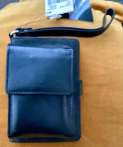 HOBO INTERNATIONAL Leather Wristlet Small Phone HoldeWallet | Black | NWT | - Picture 1 of 13