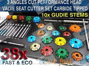 3 Angle Cut Valve Seat Cutter Set Carbide Tipped Performance Head Job - Foto 1 di 21
