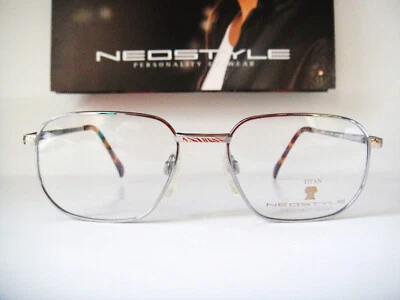 Neostyle Titanium 54-18 140 Medium Spring Dynasty 478 Silver Gold Eyeglass Men's - Image 1 of 4