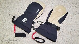 HESTRA Army Heli Ski Insulated Winter Leather Mitten Gloves ~ Size 11