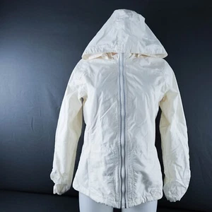 H&M Girls Jacket Youth 14Y Cream Hooded Lightweight Clean Girl Preppy Basic - Picture 1 of 15