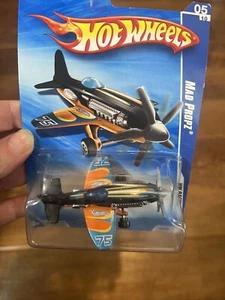 2010 Hot Wheels 1/64 Diecast HW Racing Blue Mad Propz Plane NIP - Picture 1 of 3