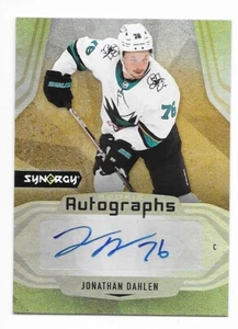 2021-22 Upper Deck Synergy Autographs Jonathan Dahlen RC Auto #AR-JD Sharks - Picture 1 of 2