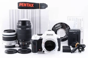 PENTAX K-r White 12.4 MP Digital SLR Camera double zoom kit English Language - Picture 1 of 10