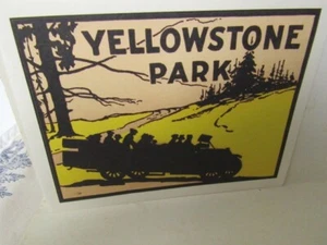 Vtg. Yellowstone Park Luggage Decal on Original Card - Picture 1 of 1