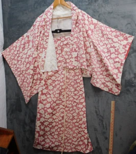 Kimono japonés vintage 2 piezas seda flor de cerezo - Imagen 1 de 12