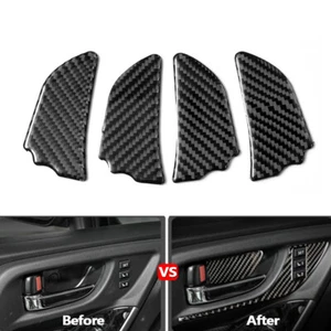 4Pcs For Subaru Forester 2013-2018 Carbon Fiber Interior Door Handle Bowl Cover - Picture 1 of 12
