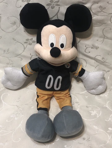 Pittsburgh Steelers Mickey Mouse Plush 16" Disney NFL Stuffed Animal Cover