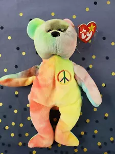 TY Beanie Baby | Peace | Tag Errors | Gen 5 Tag | PE Pellets | Ver 4 Tush | 1996 - Picture 1 of 14