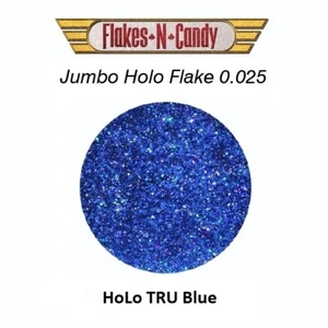METAL FLAKE GLITTER JUMBO (0.025) FLAKES 30g HOLO TRU BLUE - Picture 1 of 3