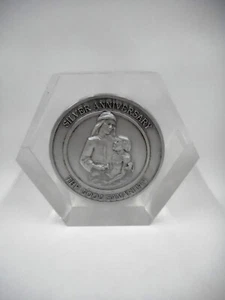 Lucite Paperweight 25th National Catholic Development Conference 1993 3" - Picture 1 of 3