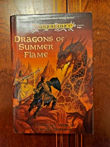 DRAGONS OF SUMMER FLAME WEIS & HICKMAN 1995 DRAGONLANCE CHRONICLES #4 HCDJ 1ST - Imagen 1 de 7