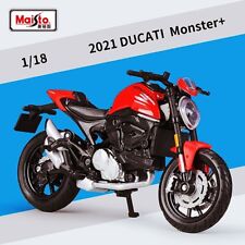 Maisto 1:18 DUCATI Monster+ 2021 Motorcycle Model Diecast MOTOGP Toy Gift BOX