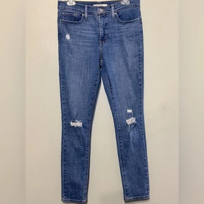 Levi’s 311 Shaping Skinny Distressed Denim Blue Jeans Size 29 - Image 1 of 4