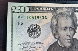 2017 $20 Dollar BIRTHDAY NOTE Bill Serial Number 11051953 November 5, 1953 Crisp - Picture 1 of 3