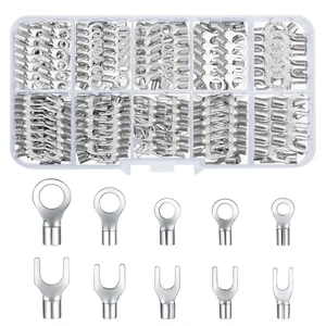320-teiliges nicht isoliertes Ringklemmen & Gabelverbinder-Set, Kupferring...  - Bild 1 von 7