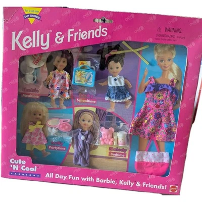 All Day Fun with Barbie Kelly And Friends Cute n Cool Fashions NRFB 1996 - Image 1 of 4