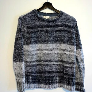 Style and Co Cozy Heather Grey Sweater Striped Size Small Petite - Picture 1 of 1
