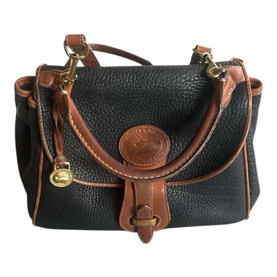 Vintage Dooney & Bourke Pebbled  Black Leather Essex Handbag USA - Image 1 of 4