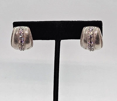 Pendientes Judith Ripka de plata de ley circonita cúbica con cierre de palanca Foto 1 de 4