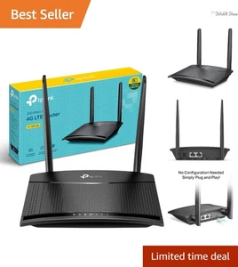 300 Mbps 4G LTE WiFi Router – Secure, Fast, Supports 32 Devices, Compact Design - Picture 1 of 9